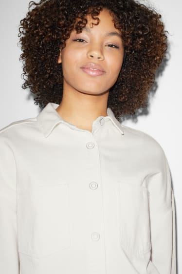 Damen - CLOCKHOUSE - Shacket - cremeweiss