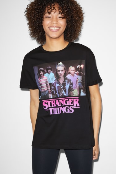 Femmes - CLOCKHOUSE - T-shirt - Stranger Things - noir