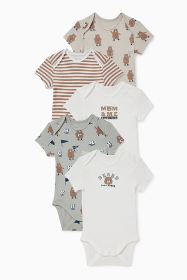 Baby Buben - Multipack 5er - Baby-Body - weiß