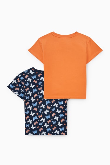 Enfants - Lot de 2 - T-shirt - bleu foncé