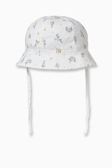 Bébés filles - Bob pour bébé - à fleurs - blanc crème