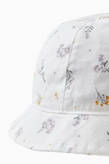 Bébés filles - Bob pour bébé - à fleurs - blanc crème