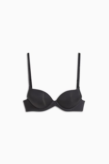 Donna - Reggiseno con ferretti - PLUNGE - push up - LYCRA® - nero