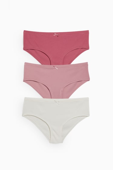 Femmes - Lot de 3 - shortys - blanc / rose