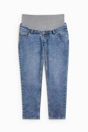 Dámské - Těhotenské džíny - tapered jeans - džíny - světle modré