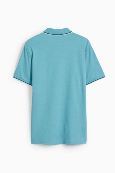 Heren - Poloshirt - turquoise