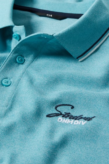 Men - Polo shirt - turquoise