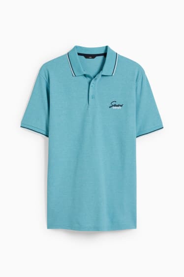 Heren - Poloshirt - turquoise