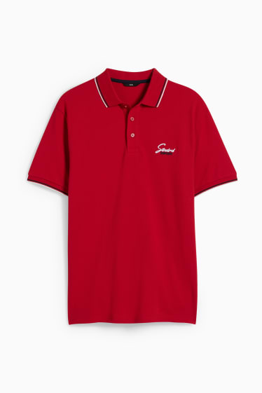 Herren - Poloshirt - dunkelrot