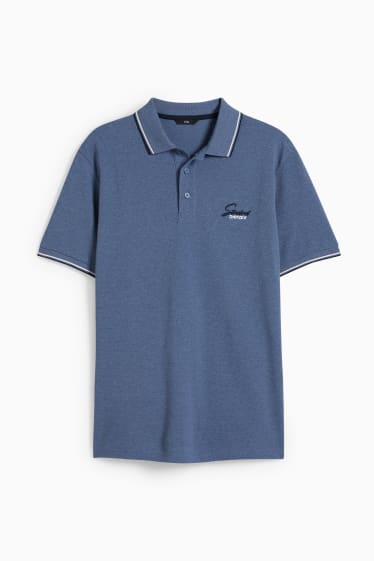 Herren - Poloshirt - blau