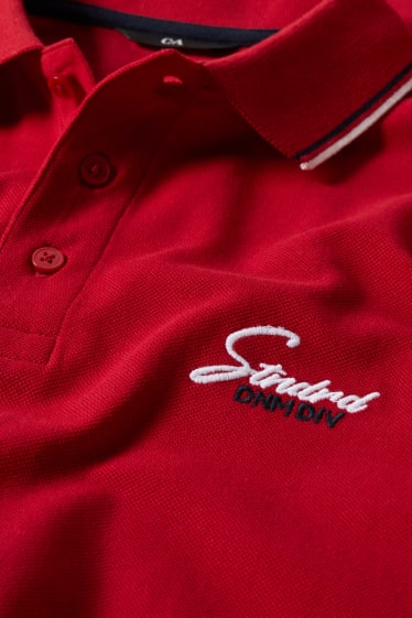 Herren - Poloshirt - dunkelrot