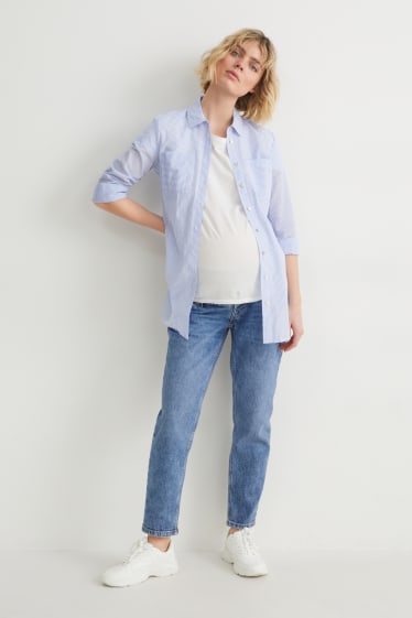 Dames - Zwangerschapsjeans - tapered jeans - jeanslichtblauw