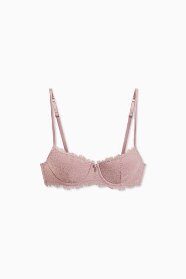 Femmes - Soutien-gorge avec armatures - DEMI - ampliforme - rose foncé