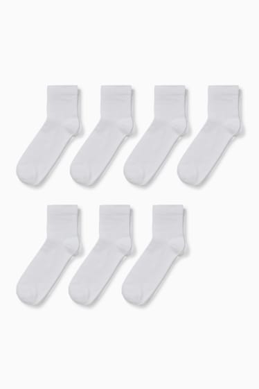 Hombre - Pack de 7 - calcetines cortos  - blanco