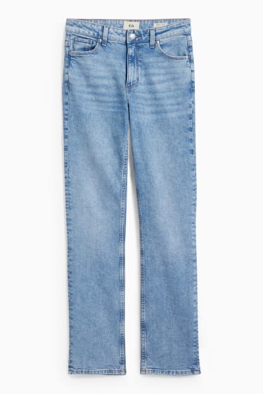 Kobiety - Straight jeans - wysoki stan - LYCRA® - dżins-jasnoniebieski