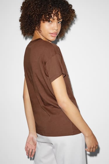 Mujer - CLOCKHOUSE - camiseta - marrón oscuro