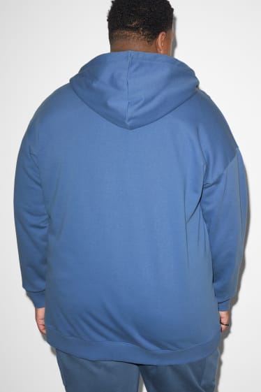 Hommes - Sweat zippé à capuche - bleu