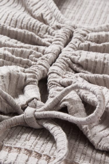 Donna - CLOCKHOUSE - maglia a maniche lunghe dal taglio corto - grigio