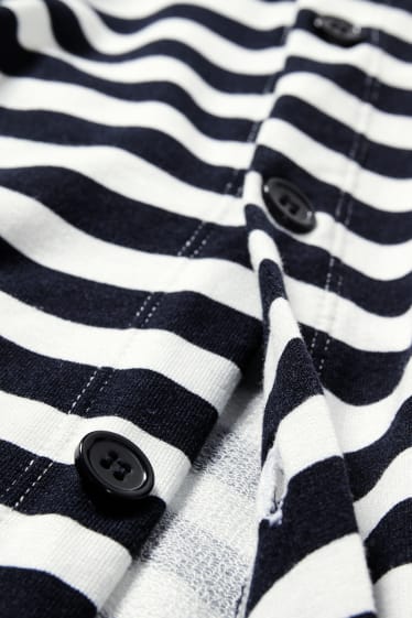Donna - Maglia a maniche lunghe per allattamento - a righe - blu scuro / bianco