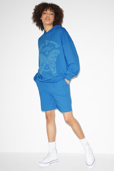 Dames - CLOCKHOUSE - sweatshorts - blauw