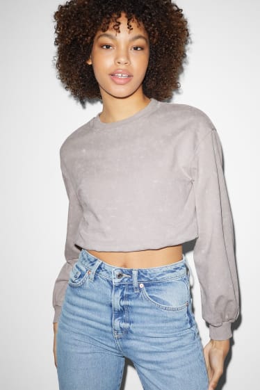 Teens & young adults - CLOCKHOUSE - cropped sweatshirt - light beige