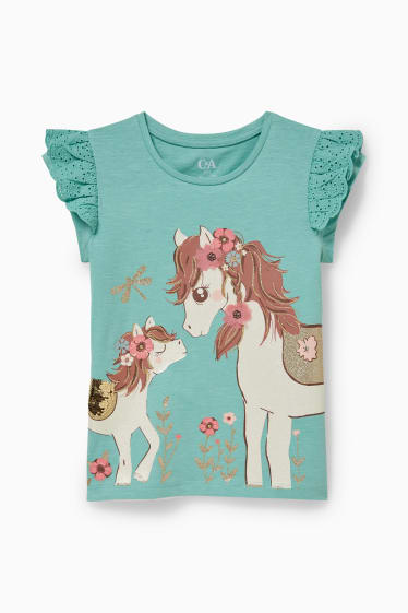 Kinder Mädchen - Kurzarmshirt - grün