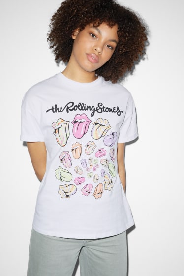 Jóvenes - CLOCKHOUSE - camiseta - Rolling Stones - blanco