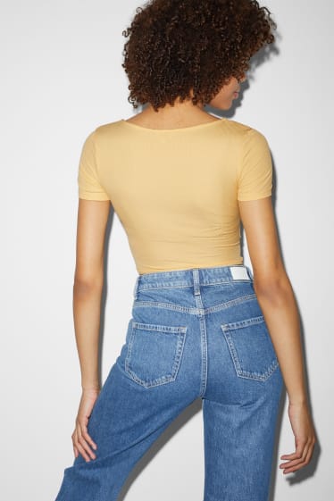 Femmes - T-shirt court - jaune