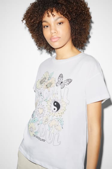 Mujer - CLOCKHOUSE - camiseta - blanco