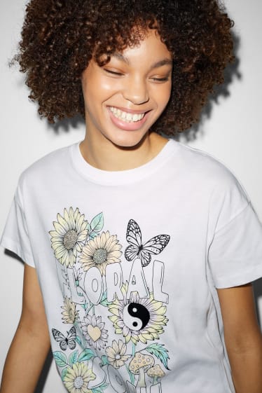 Mujer - CLOCKHOUSE - camiseta - blanco