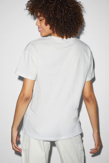 Donna - CLOCKHOUSE - t-shirt - SmileyWorld® - bianco crema