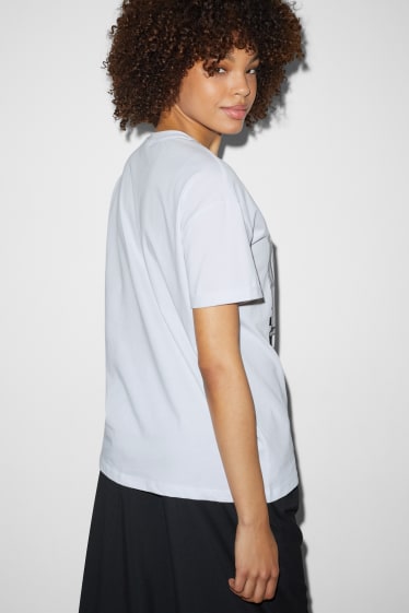 Donna - CLOCKHOUSE - t-shirt - SmileyWorld® - bianco