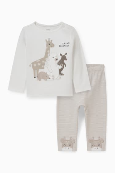 Babys - Baby-Pyjama - 2 teilig - weiß