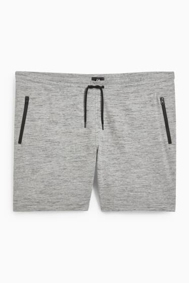 Heren - Sweatshorts - grijs-mix