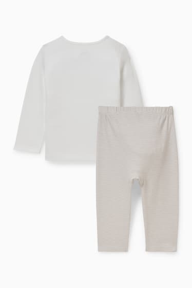 Unisex - Pijama per a nadó - 2 peces - blanc