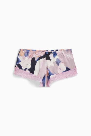 Women - French knickers - patterned - light beige