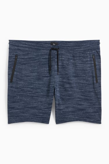 Hommes - Shorts en molleton - bleu foncé-chiné