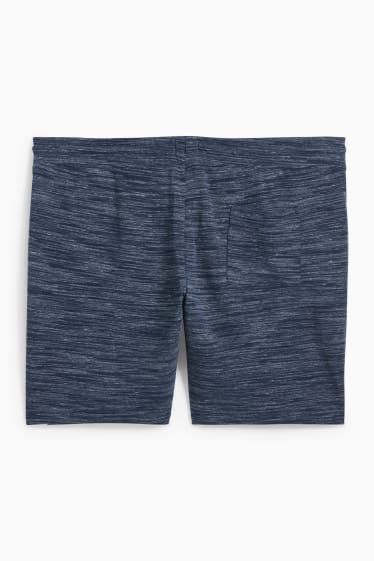 Hommes - Shorts en molleton - bleu foncé-chiné