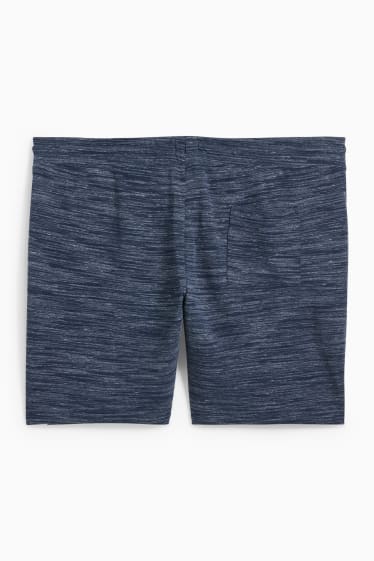 Uomo - Shorts in felpa - blu scuro-melange