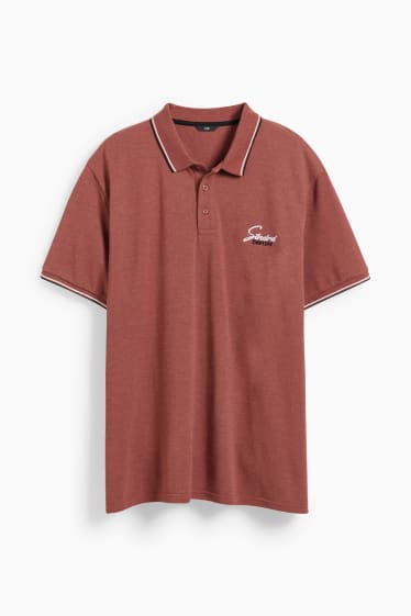 Heren - Poloshirt - bruin