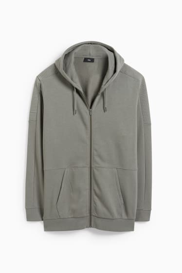 Herren - Sweatjacke mit Kapuze - grau