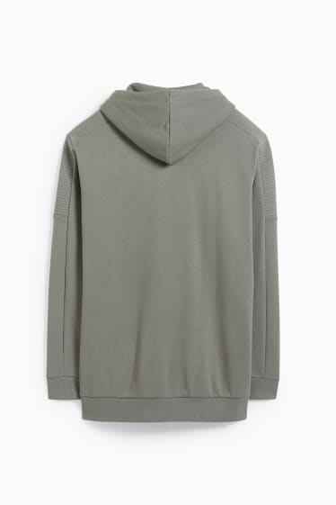 Herren - Sweatjacke mit Kapuze - grau