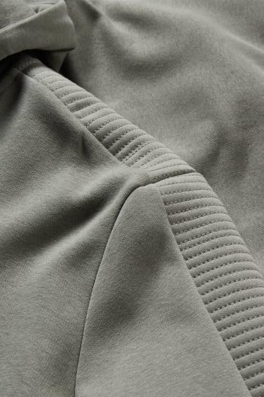 Pánské - Tepláková bunda s kapucí - šedá