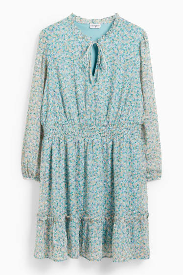 Femmes - CLOCKHOUSE - robe en mousseline - bleu