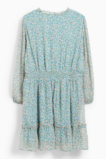 Femmes - CLOCKHOUSE - robe en mousseline - bleu