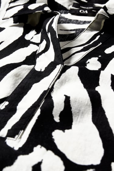 Femmes - Chemisier - à motifs - blanc / noir