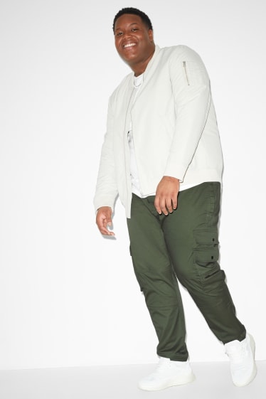 Hommes - Pantalon cargo - slim fit - vert