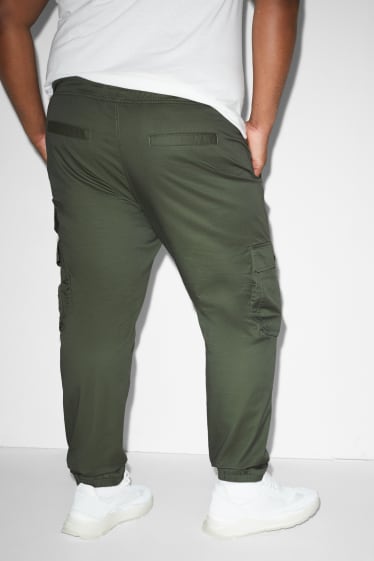 Hommes - Pantalon cargo - slim fit - vert