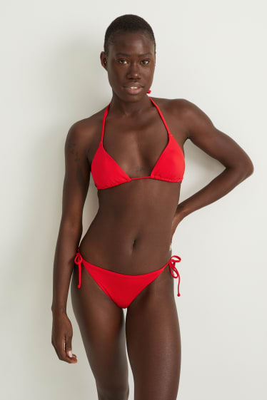 Donna - Slip bikini - vita bassa - LYCRA® XTRA LIFE™ - rosso