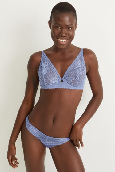 Damen - Slip - blau